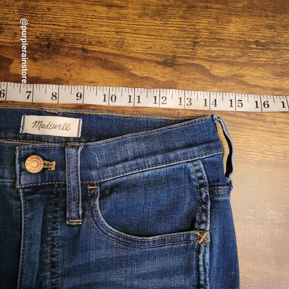 Madewell Jeans 27 Roadtripper 10" Medium Dark Wash Stretch Denim Tummy Control - Picture 5 of 10
